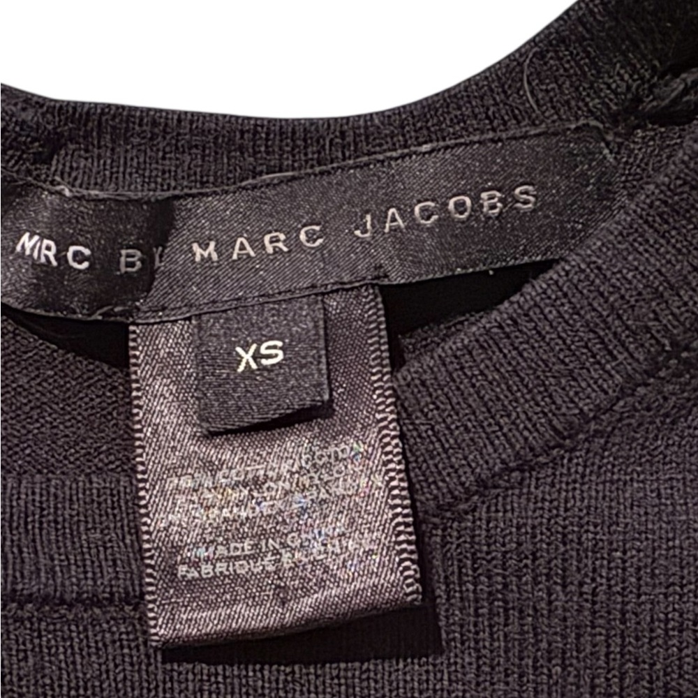Marc By Marc Jacobs Black & Cream Midi Dress with Pleats | XS - Picture 5 of 6